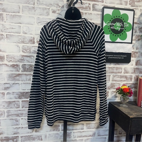 Volcom Black and White Striped Hoodie - Picture 4 of 7